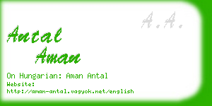 antal aman business card